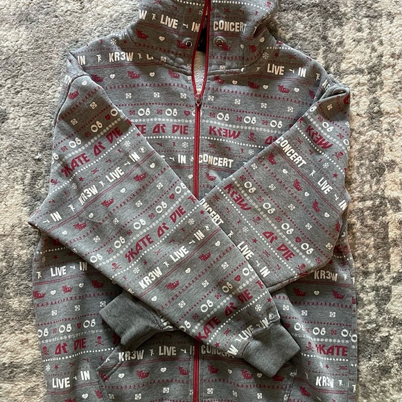 Kr3W Skate Or Die Full Zip Hoodie Size M Sweatshirt - Picture 6 of 8